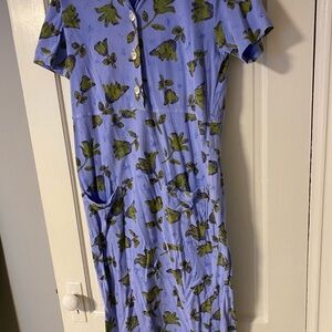 Vintage 90s Oceanfront Maxi Dress